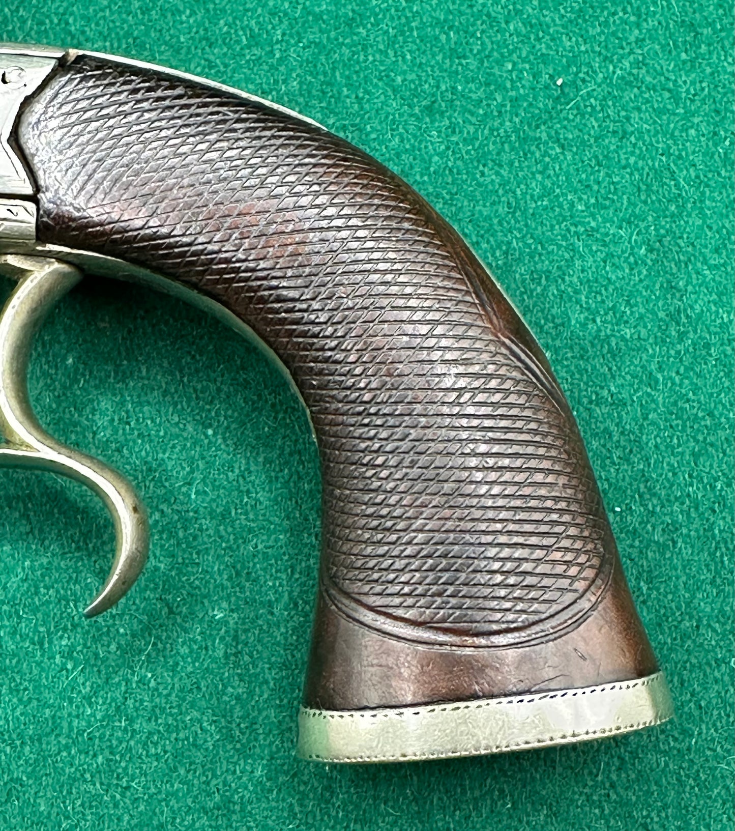 Interesting Side Hammer Boxlock Percussion Cap Overcoat Pistol Engraved C. Chaplin Esq Blankney and Joe Manton, London