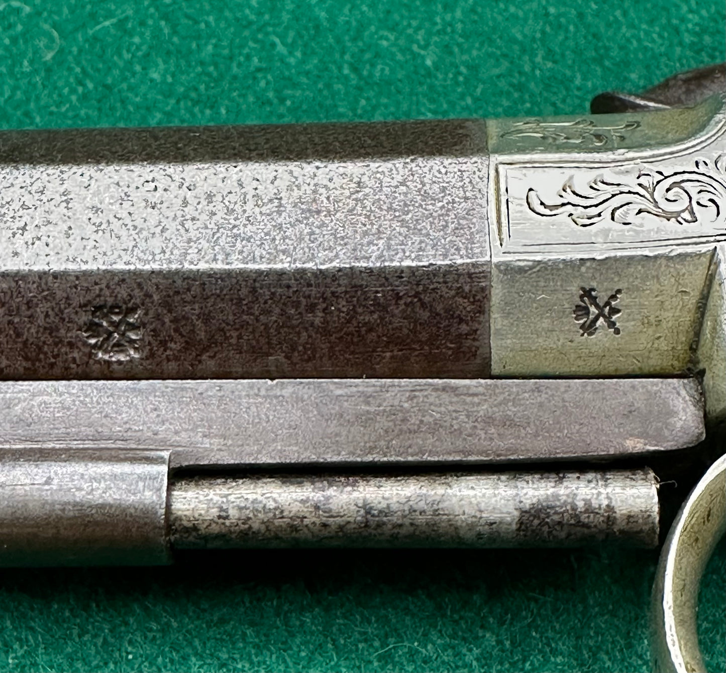 Interesting Side Hammer Boxlock Percussion Cap Overcoat Pistol Engraved C. Chaplin Esq Blankney and Joe Manton, London