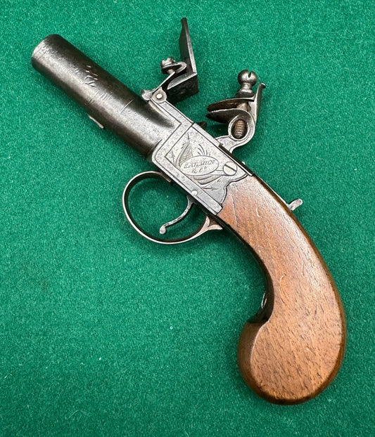 Flintlock Boxlock Pocket Pistol By Salmon & Co