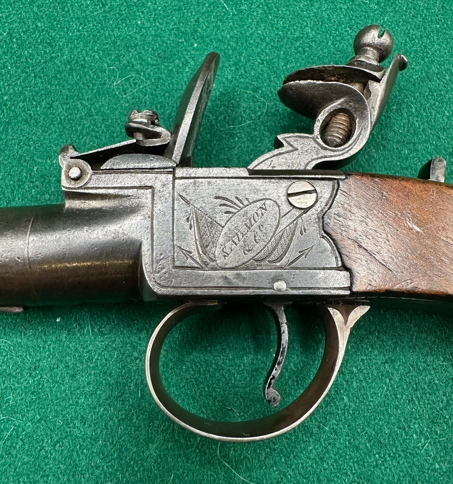 Flintlock Boxlock Pocket Pistol By Salmon & Co