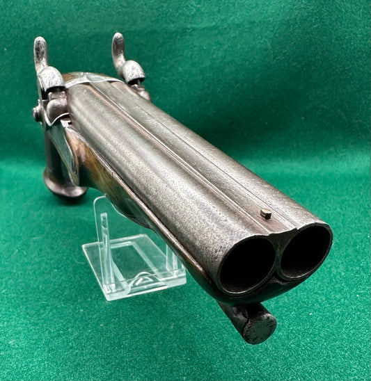 Full Stocked Percussion Cap Double Barrelled Howdah Pistol