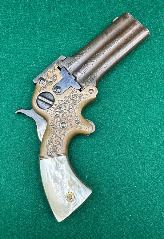 A Very Rare Marston 3 Barrel 0.32" Calibre Engraved Derringer