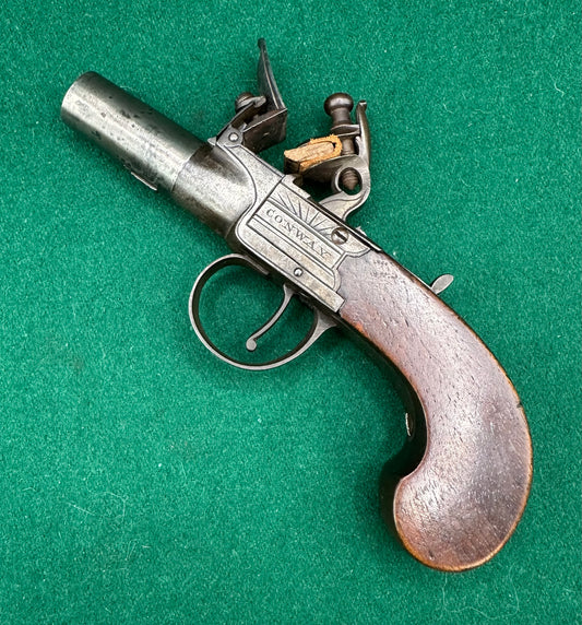 Flintlock Boxlock Pocket Pistol By Conway Of Manchester