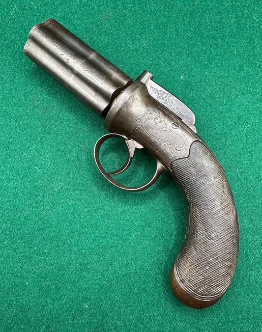 Small Percussion Cap Pepperbox Revolver By Fletcher Of Gloucester