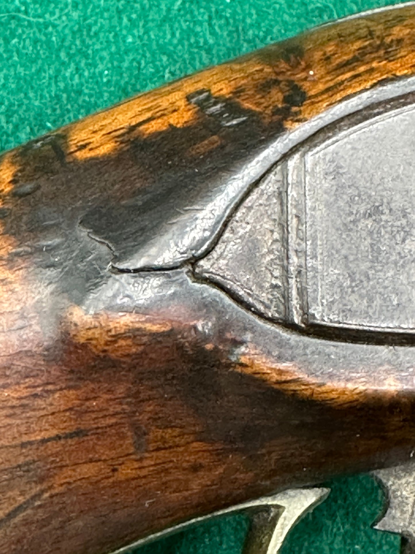 Rare Customs Brass Barrelled Flintlock Pistol