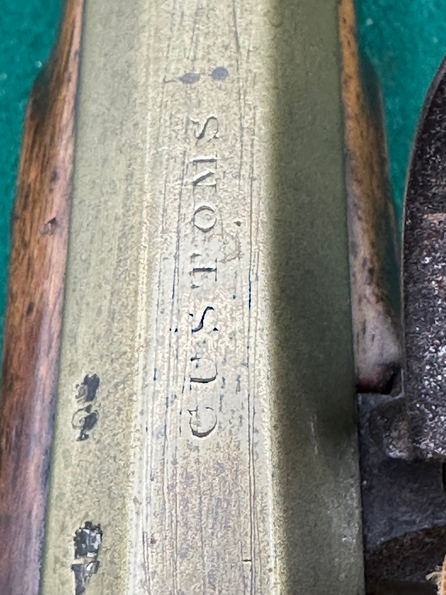 Rare Customs Brass Barrelled Flintlock Pistol