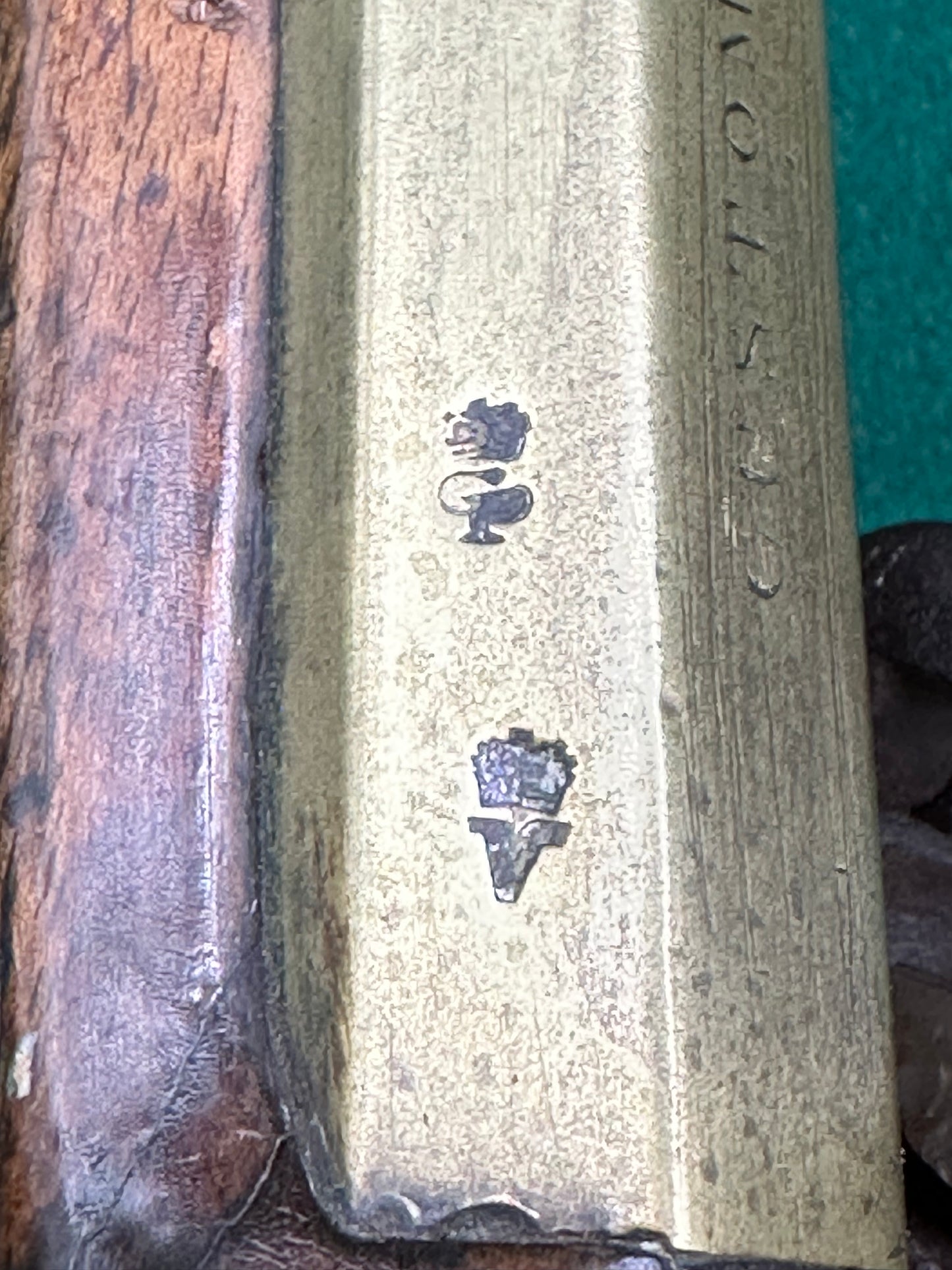 Rare Customs Brass Barrelled Flintlock Pistol
