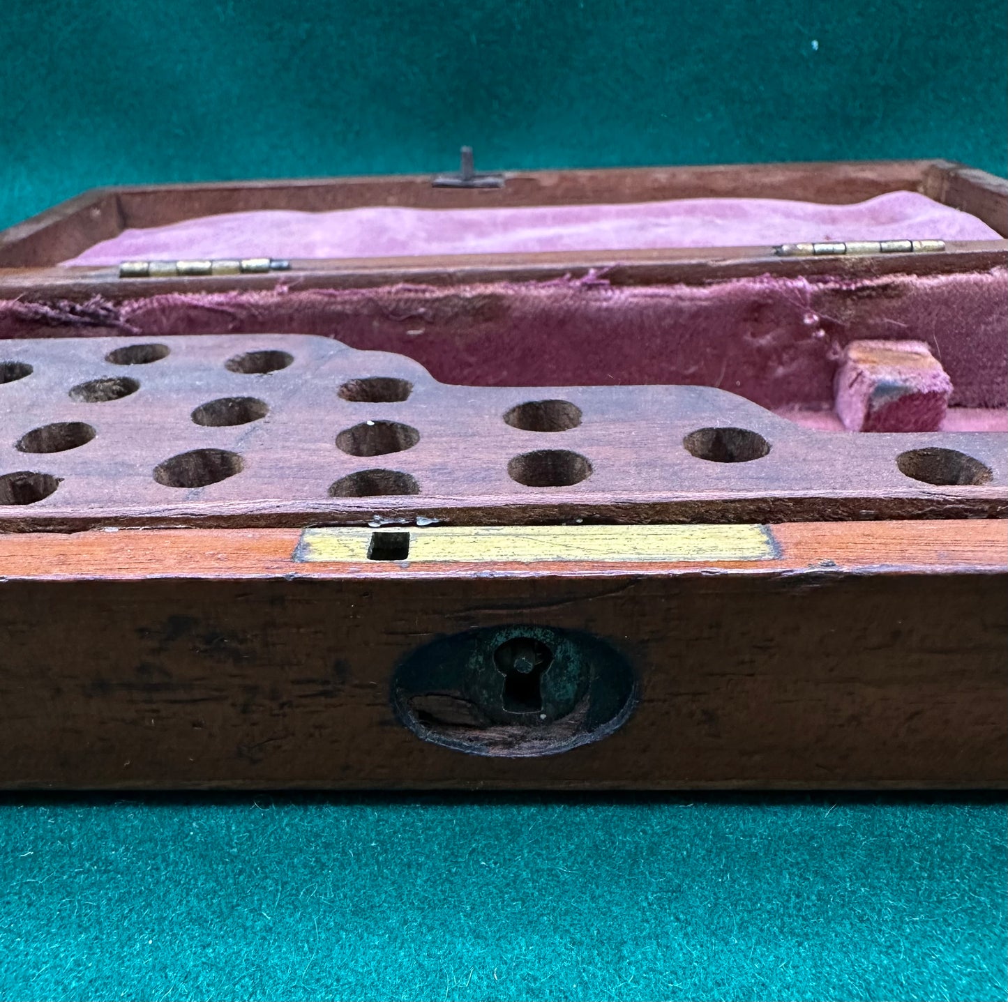 A Cased Moores Patent Teat Fire Pocket Revolver