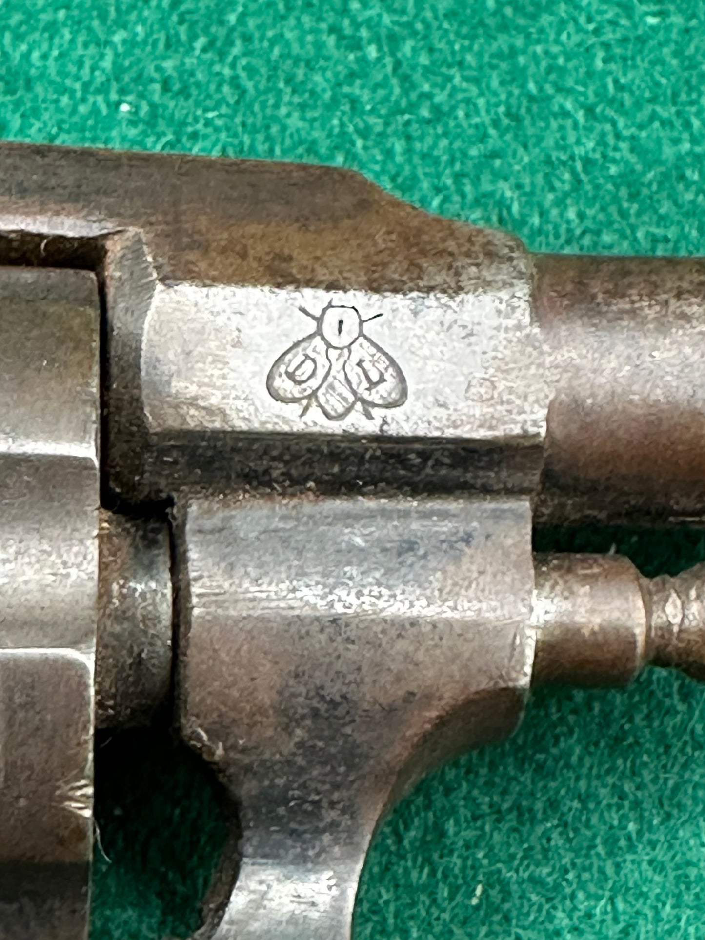 A Pipe Cased 7mm Pinfire Pocket Revolver By Dresse-Laloux