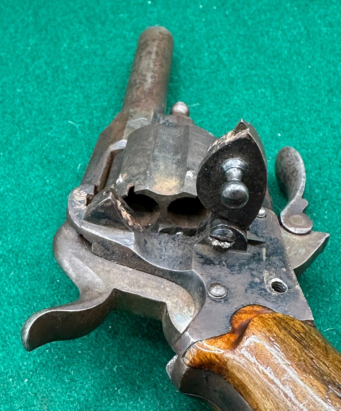 A Pipe Cased 7mm Pinfire Pocket Revolver By Dresse-Laloux