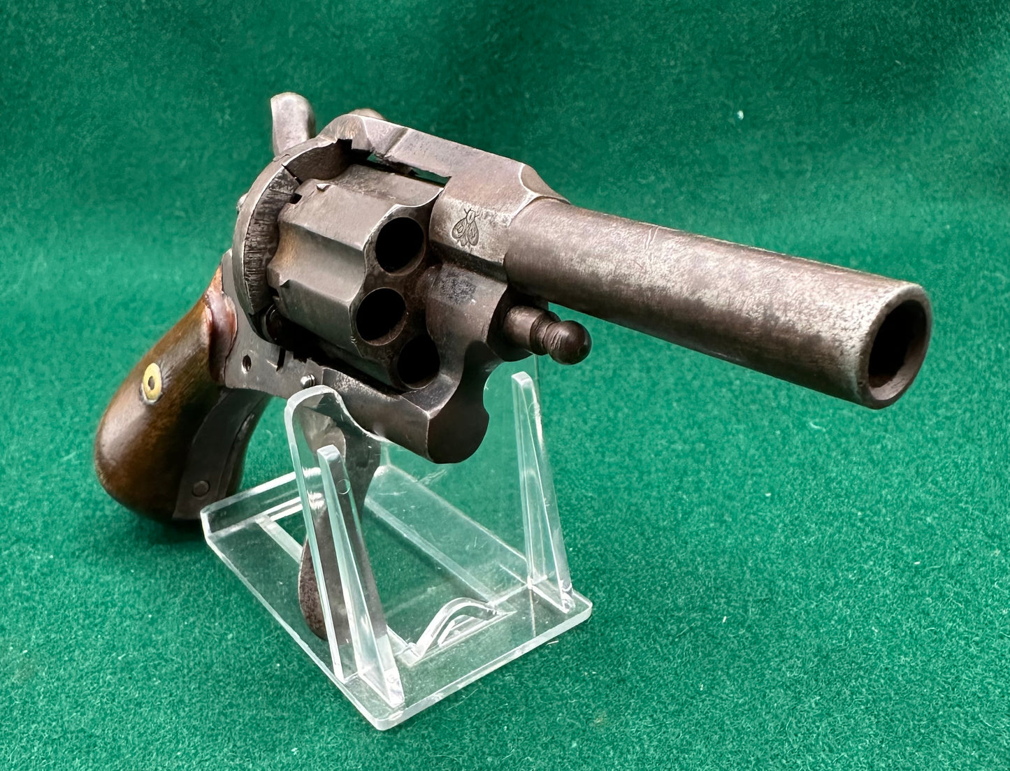 A Pipe Cased 7mm Pinfire Pocket Revolver By Dresse-Laloux