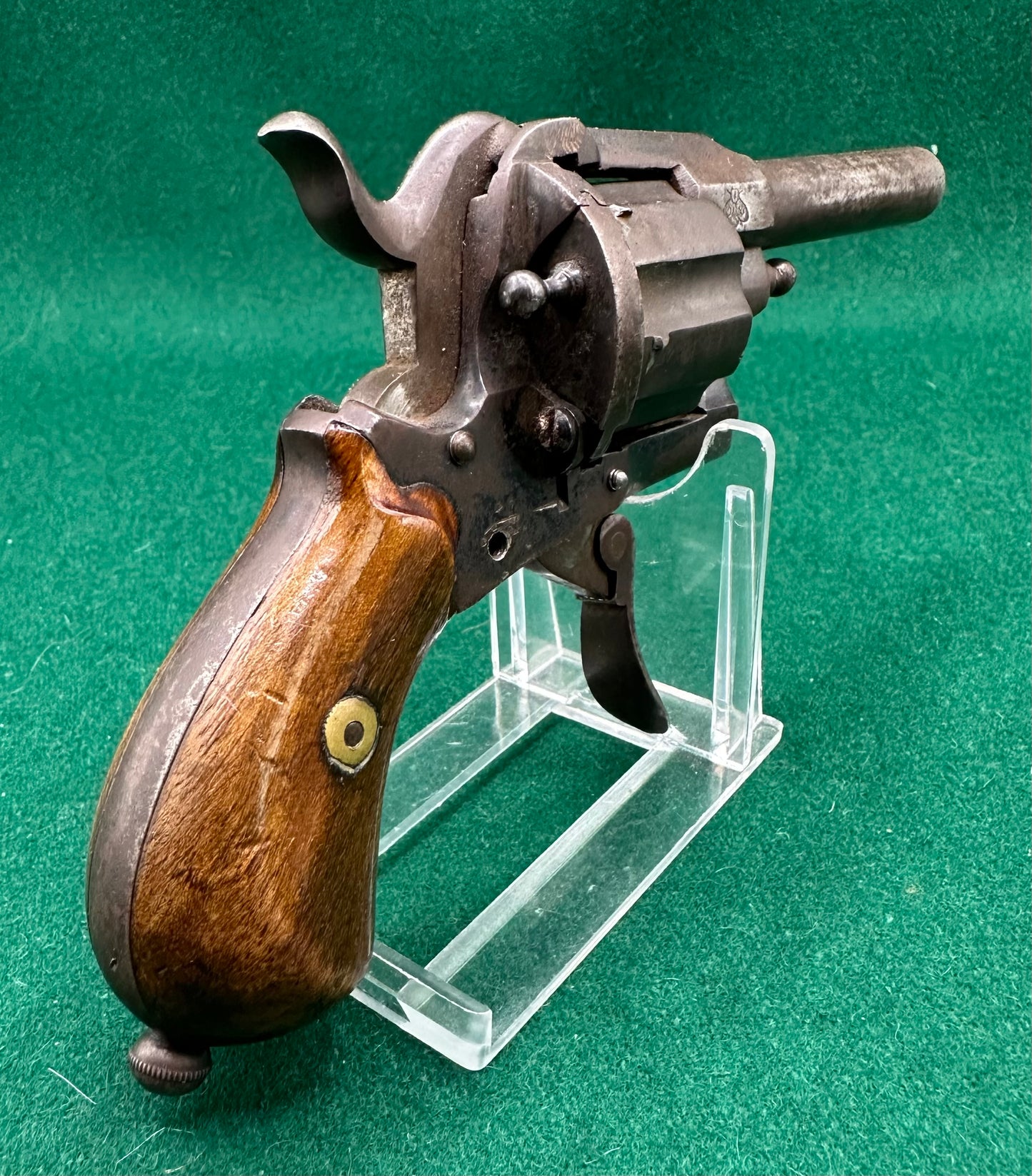 A Pipe Cased 7mm Pinfire Pocket Revolver By Dresse-Laloux