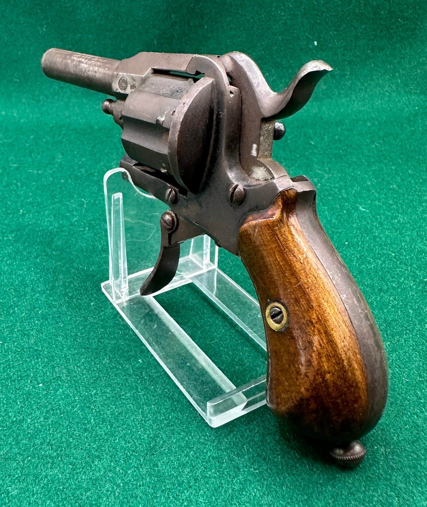 A Pipe Cased 7mm Pinfire Pocket Revolver By Dresse-Laloux