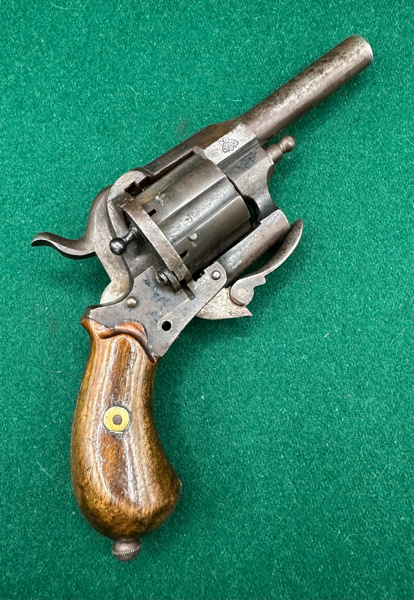 A Pipe Cased 7mm Pinfire Pocket Revolver By Dresse-Laloux