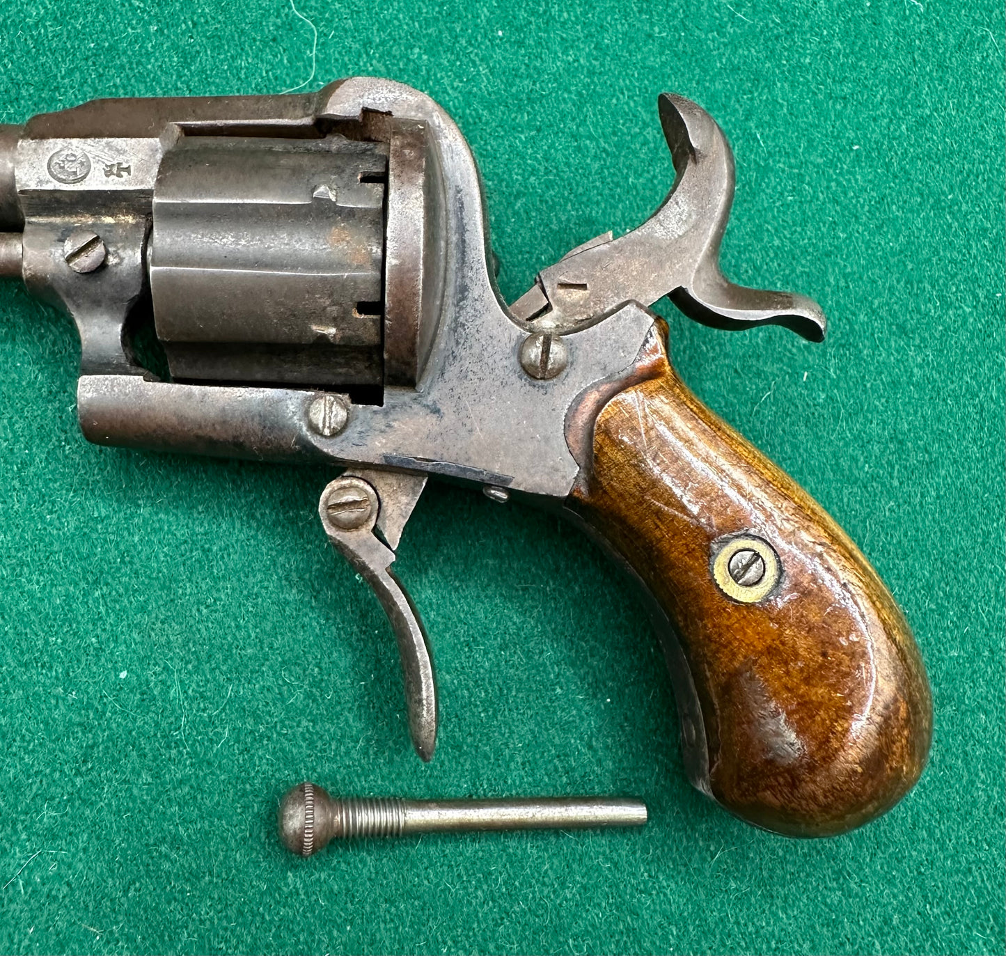 A Pipe Cased 7mm Pinfire Pocket Revolver By Dresse-Laloux