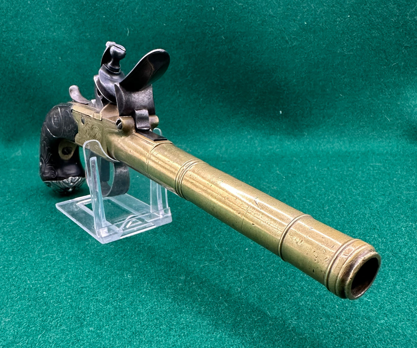 Brass Flintlock Boxlock Queen Anne Type Pocket Pistol By Thomas Archer
