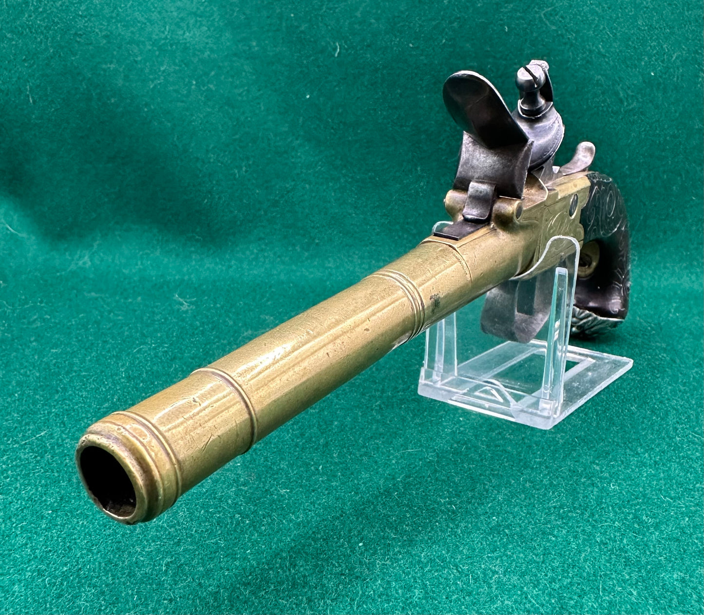 Brass Flintlock Boxlock Queen Anne Type Pocket Pistol By Thomas Archer