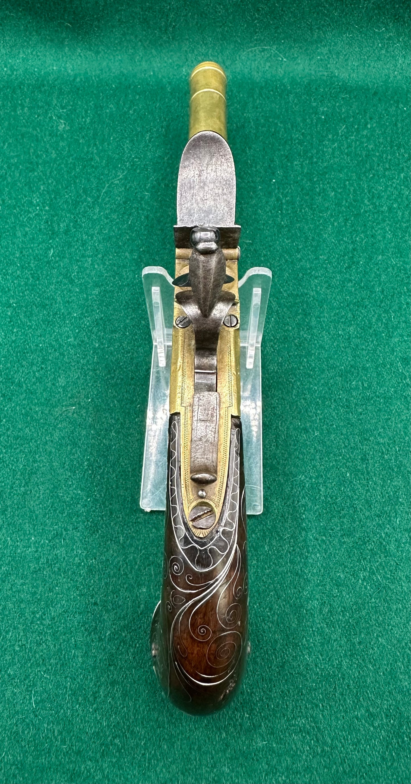 Brass Flintlock Boxlock Queen Anne Type Pocket Pistol By Thomas Archer