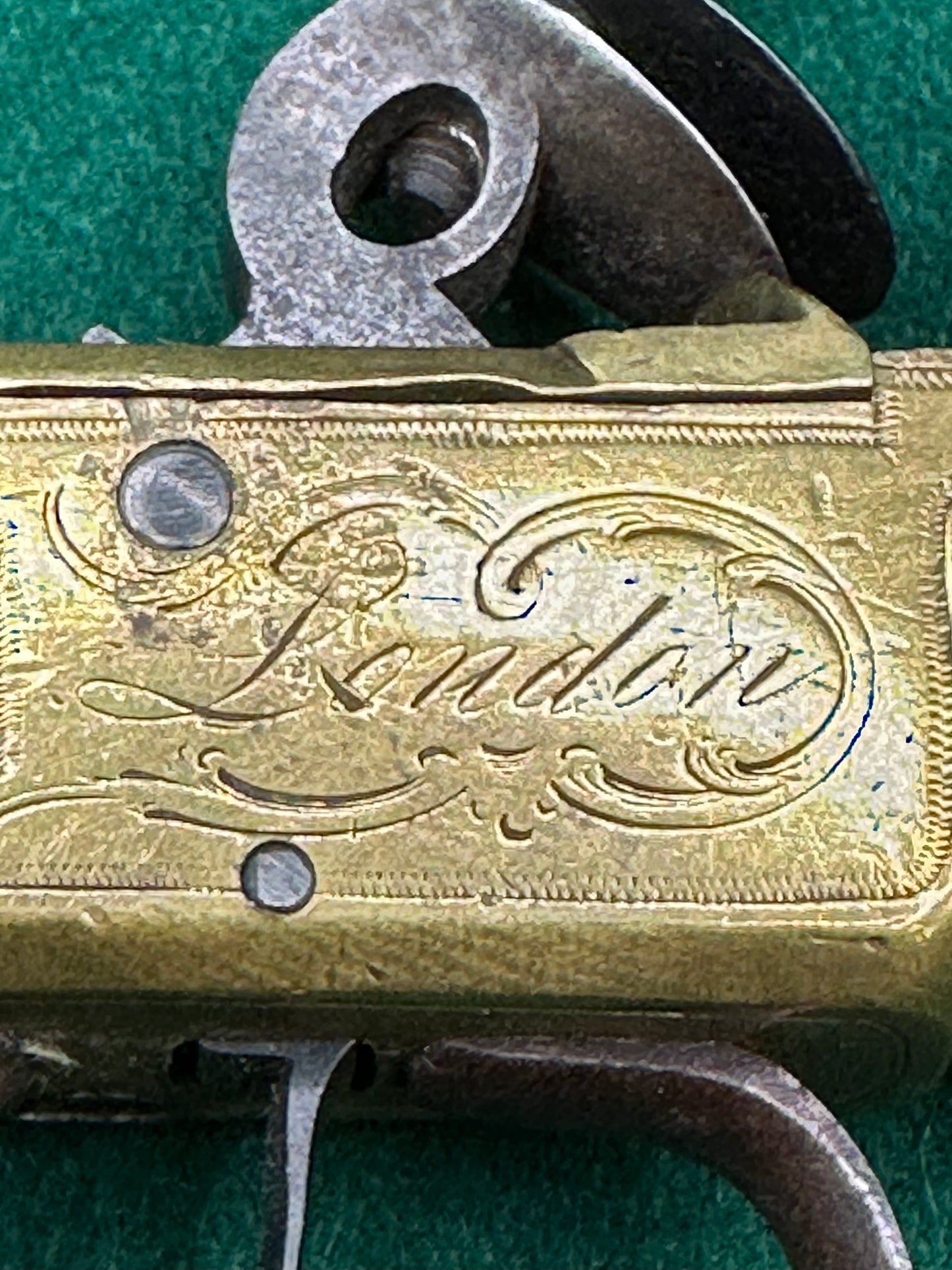 Brass Flintlock Boxlock Queen Anne Type Pocket Pistol By Thomas Archer