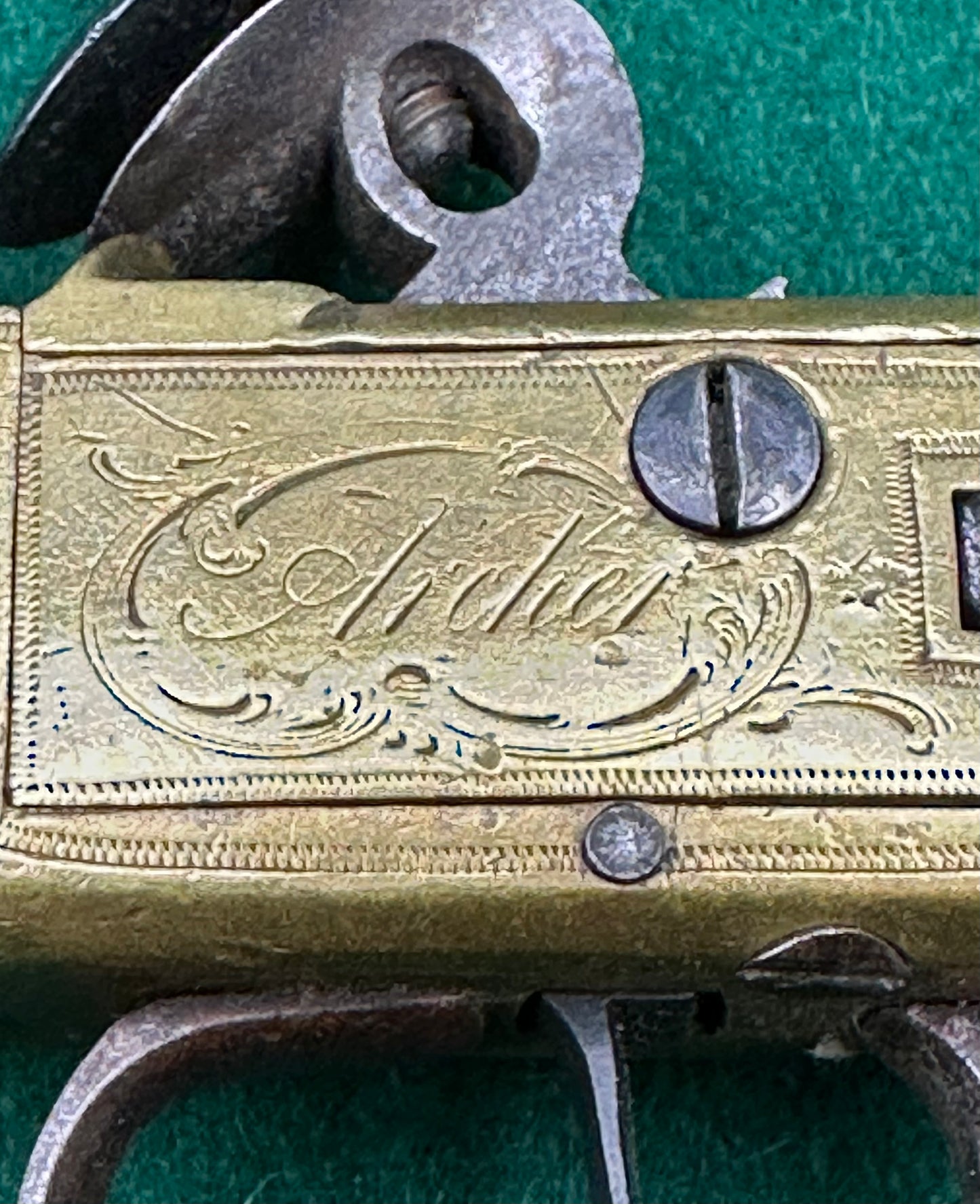 Brass Flintlock Boxlock Queen Anne Type Pocket Pistol By Thomas Archer