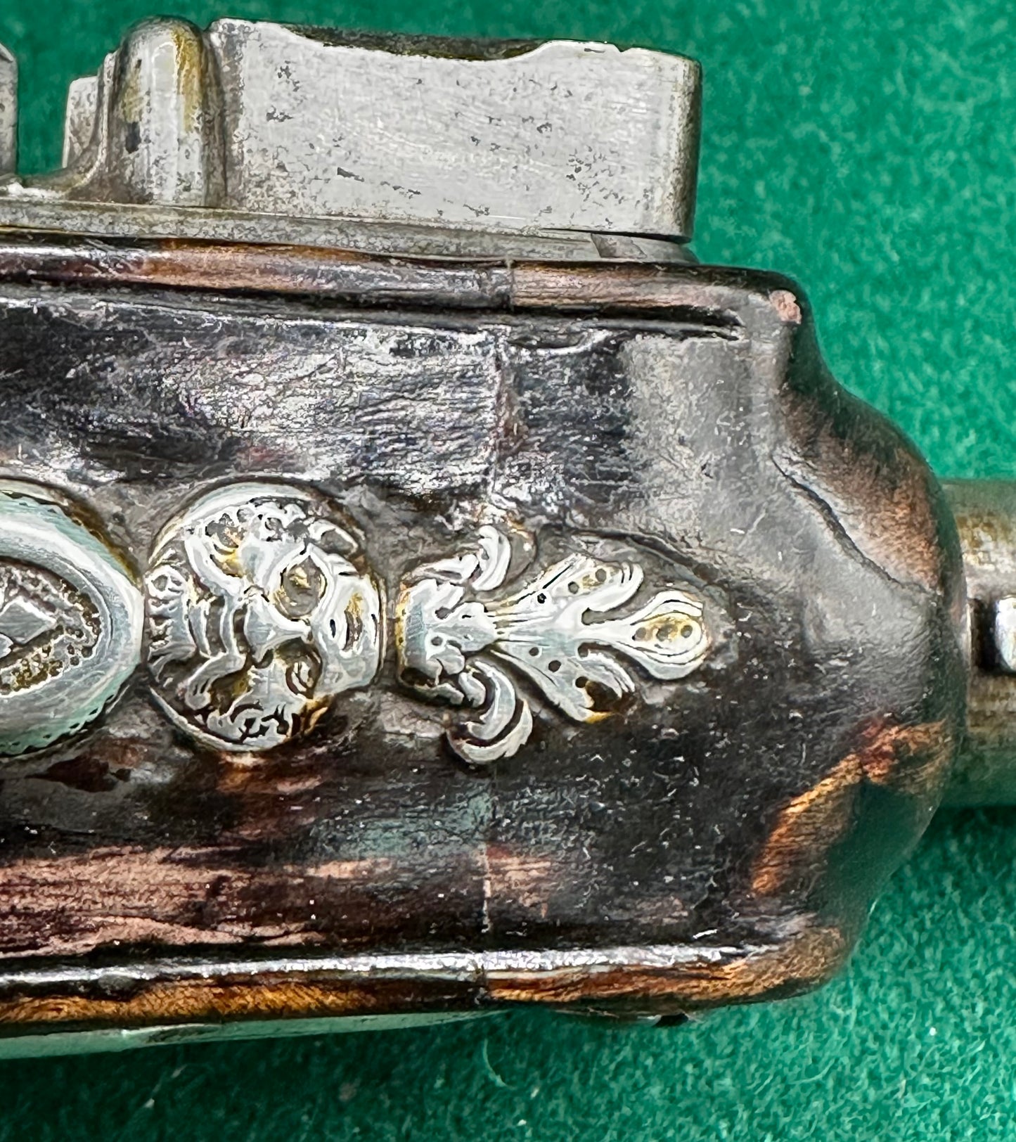 Stunning Silver Mounted French Overcoat Flintlock Pistol Signed Le Lorain A Valence