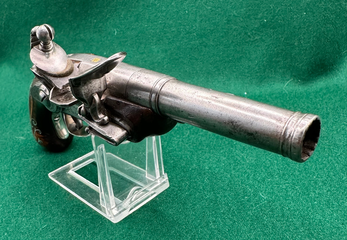 Stunning Silver Mounted French Overcoat Flintlock Pistol Signed Le Lorain A Valence