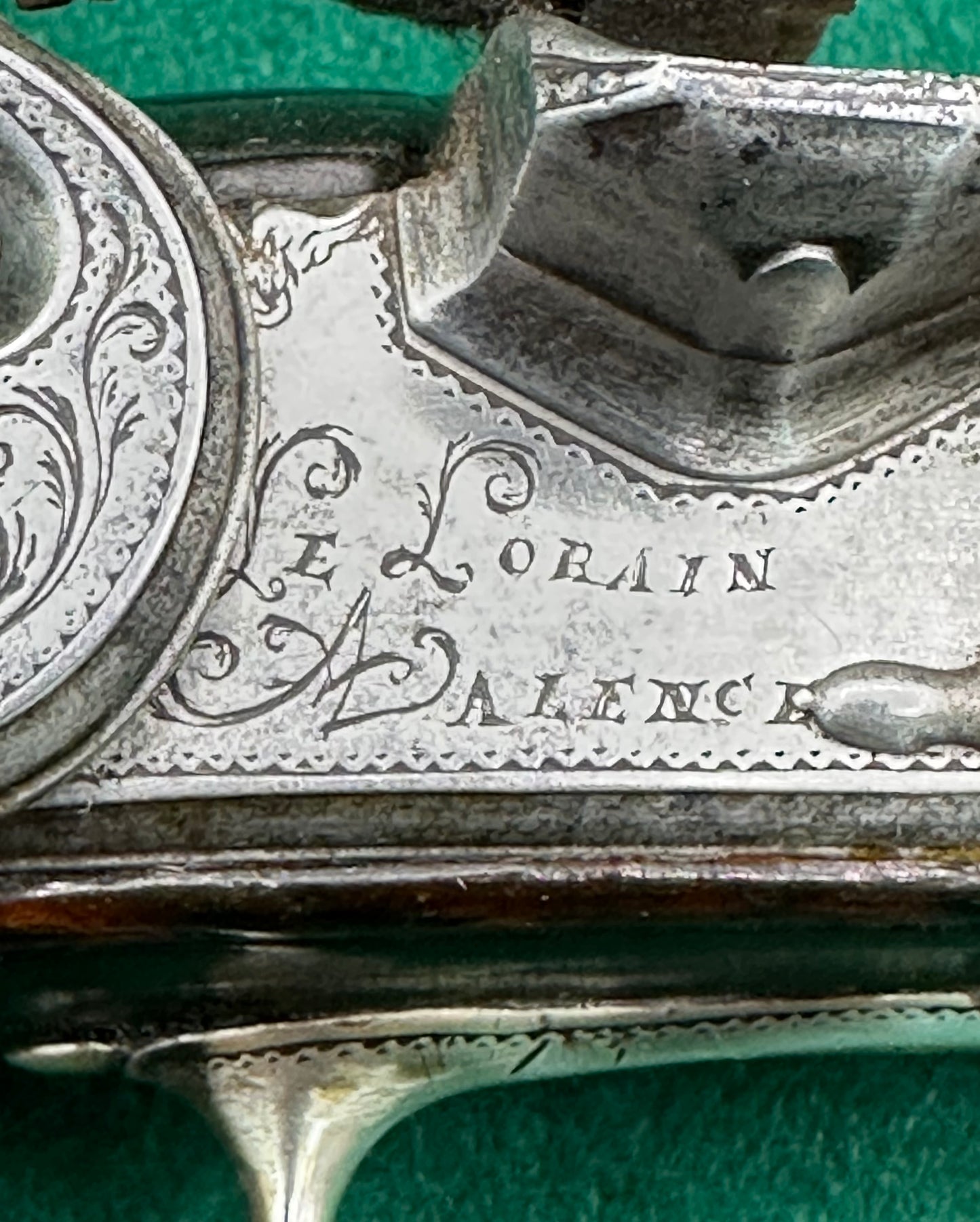 Stunning Silver Mounted French Overcoat Flintlock Pistol Signed Le Lorain A Valence