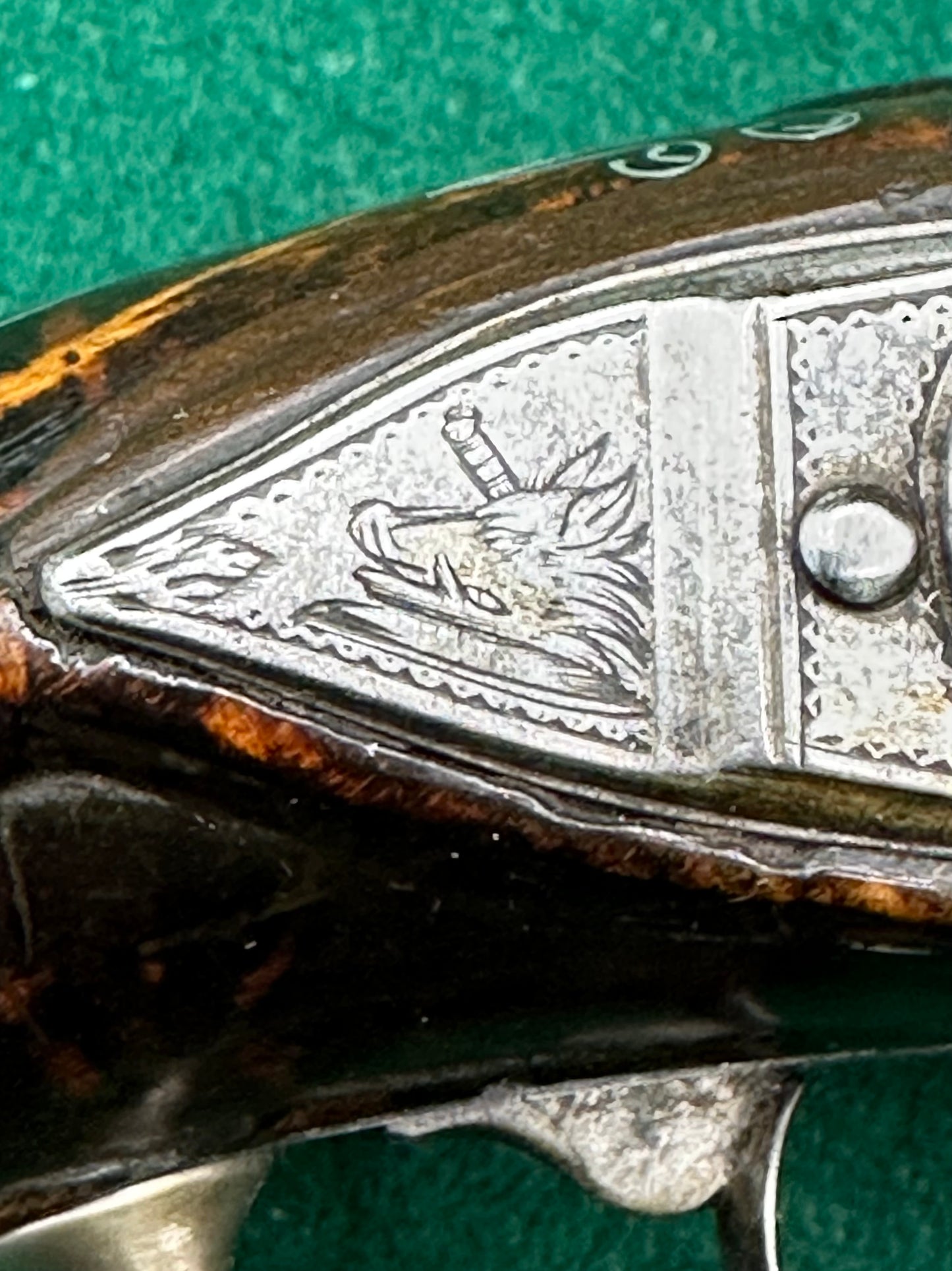 Stunning Silver Mounted French Overcoat Flintlock Pistol Signed Le Lorain A Valence