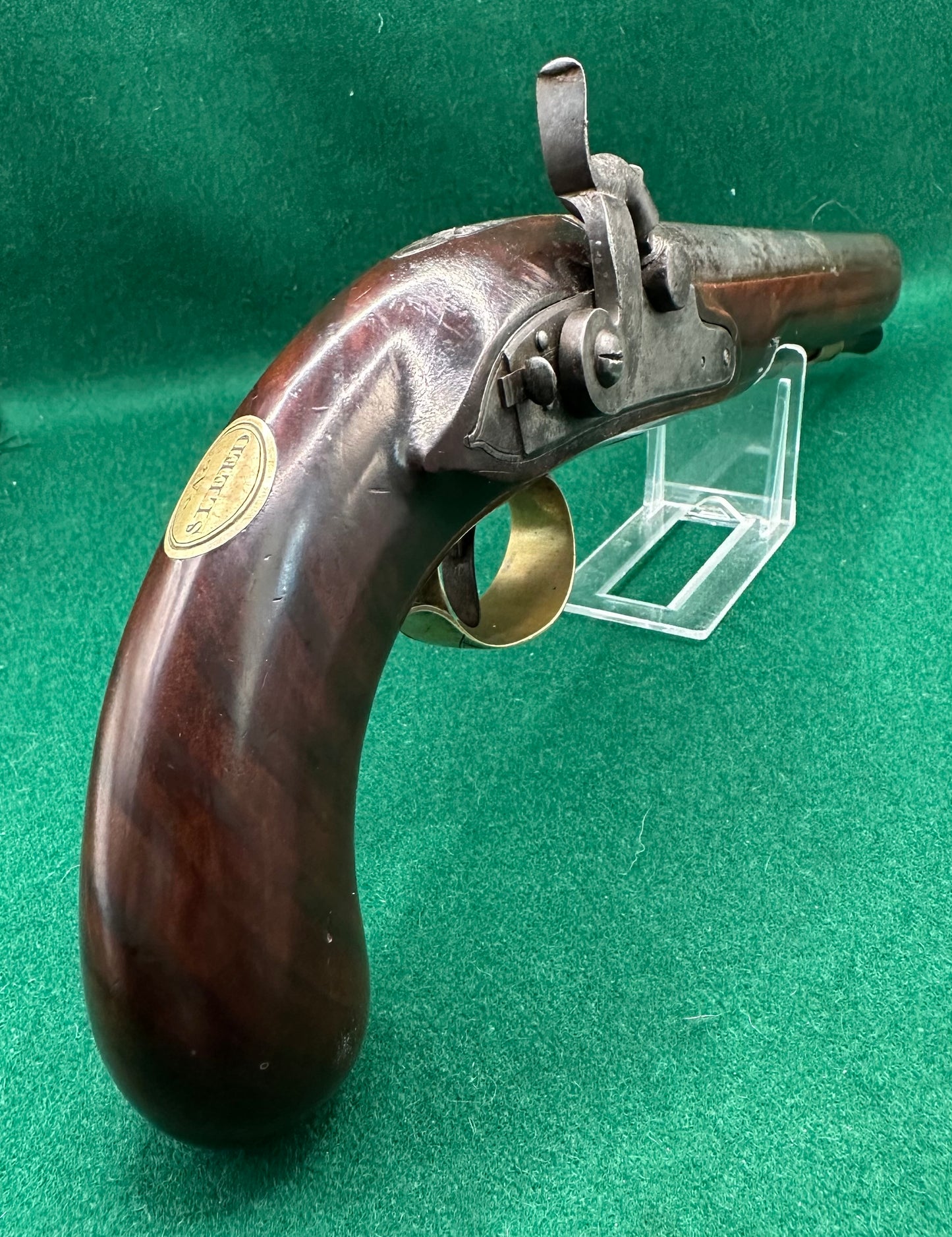 Percussion Cap Officers Pistol By H W Mortimer Converted From Flintlock