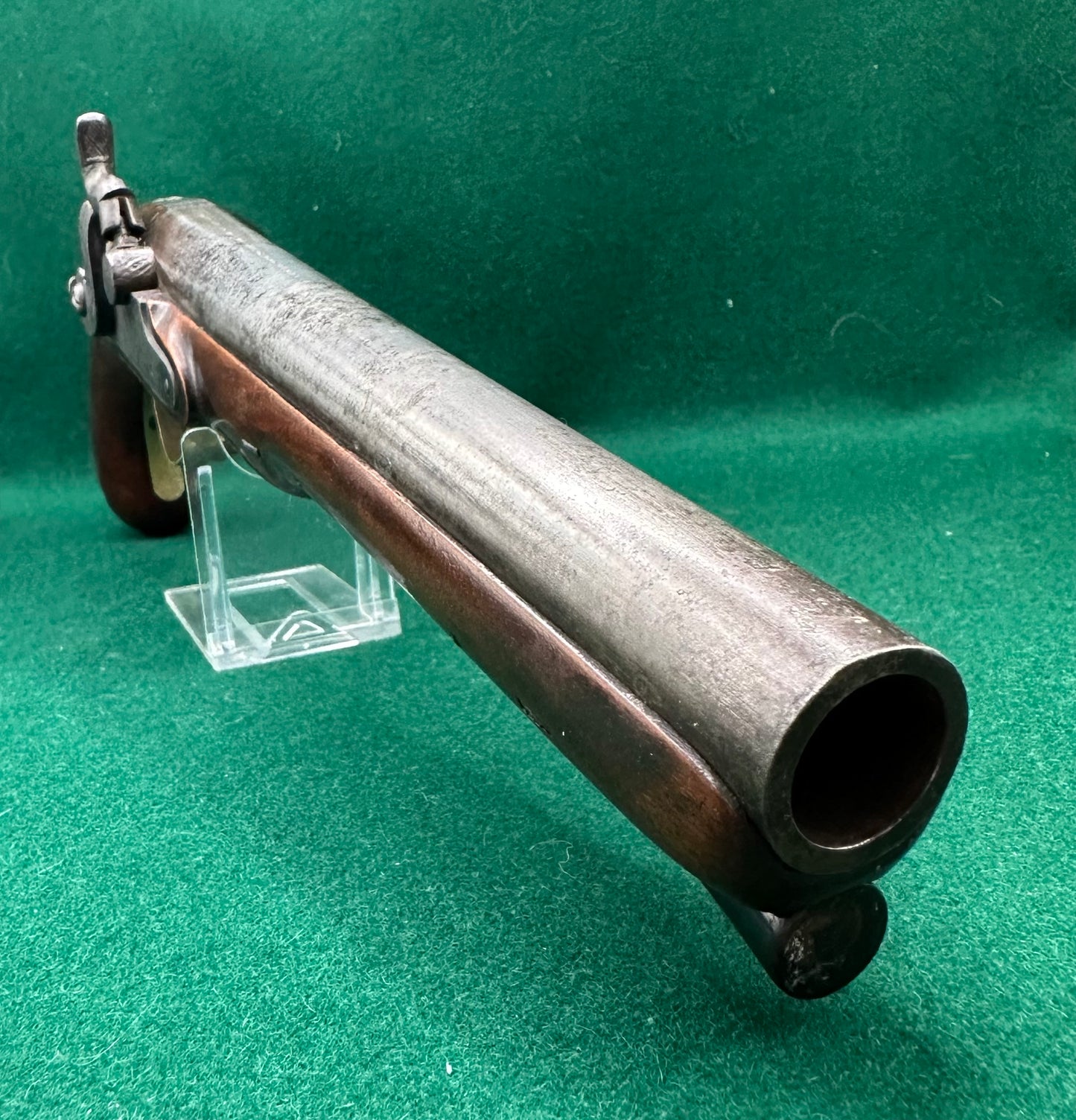 Percussion Cap Officers Pistol By H W Mortimer Converted From Flintlock