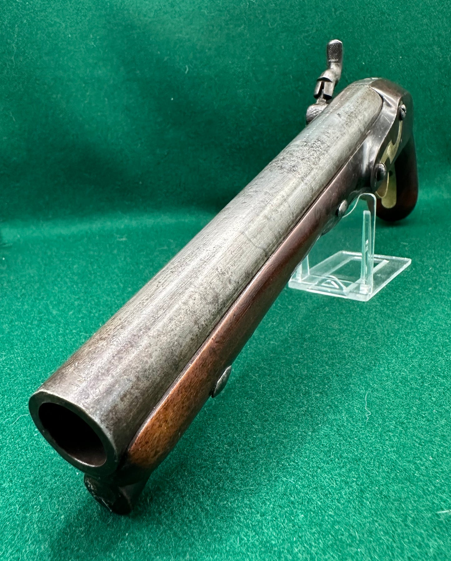 Percussion Cap Officers Pistol By H W Mortimer Converted From Flintlock