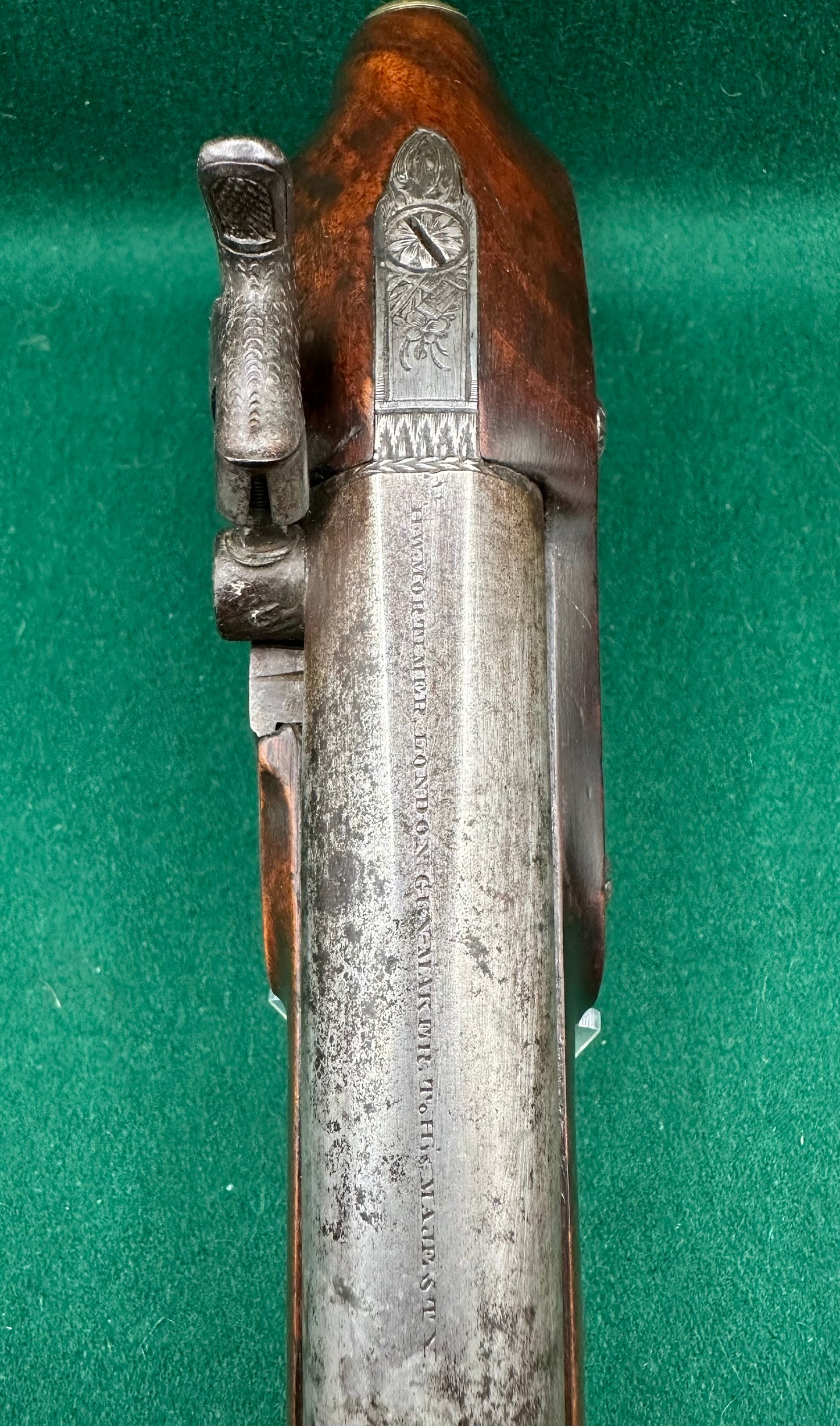 Percussion Cap Officers Pistol By H W Mortimer Converted From Flintlock