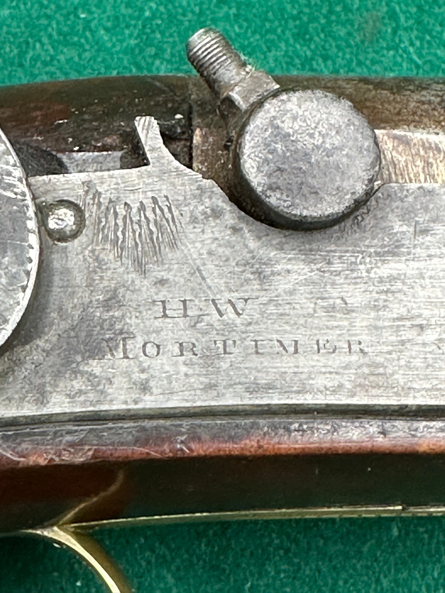 Percussion Cap Officers Pistol By H W Mortimer Converted From Flintlock