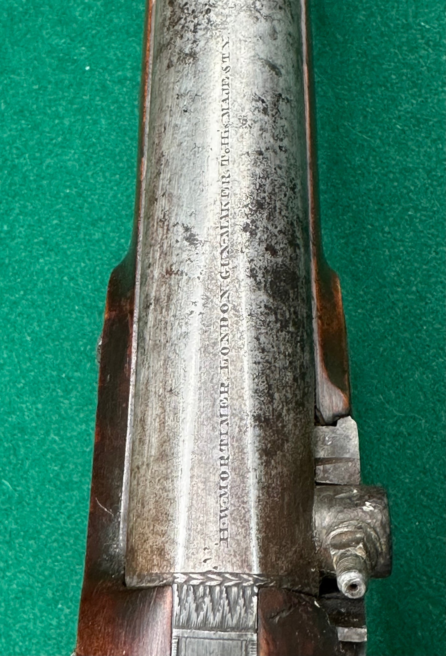 Percussion Cap Officers Pistol By H W Mortimer Converted From Flintlock
