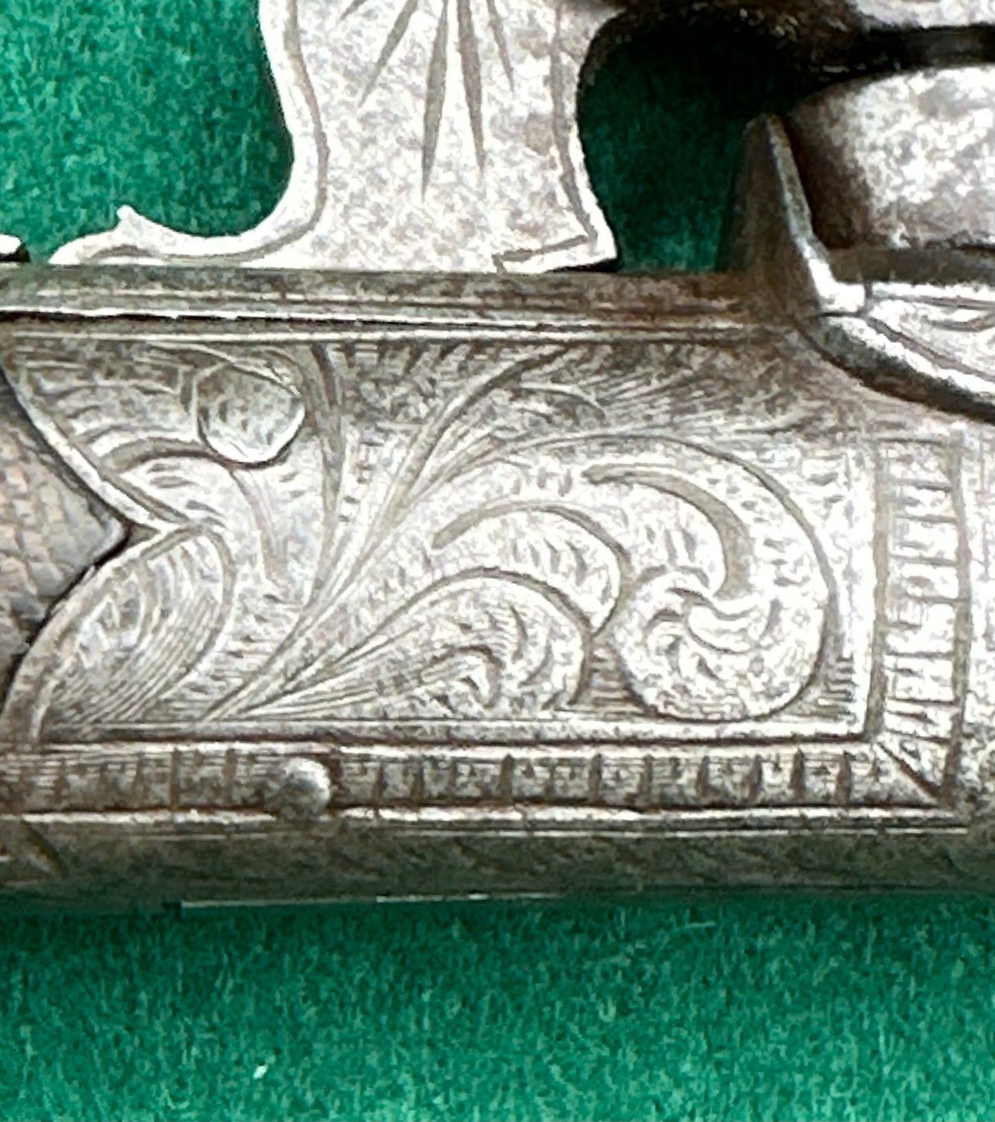 A Fine Early Percussion Cap "Top Hat" Type Pocket Pistol By Sanders Of Loughborough