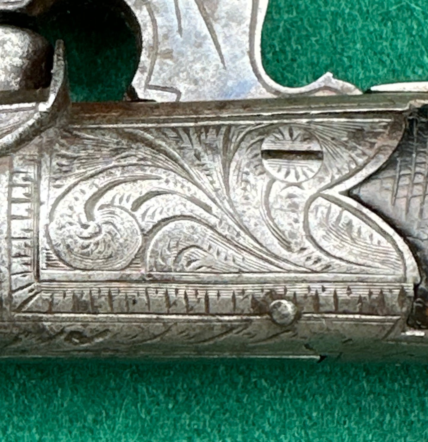 A Fine Early Percussion Cap "Top Hat" Type Pocket Pistol By Sanders Of Loughborough