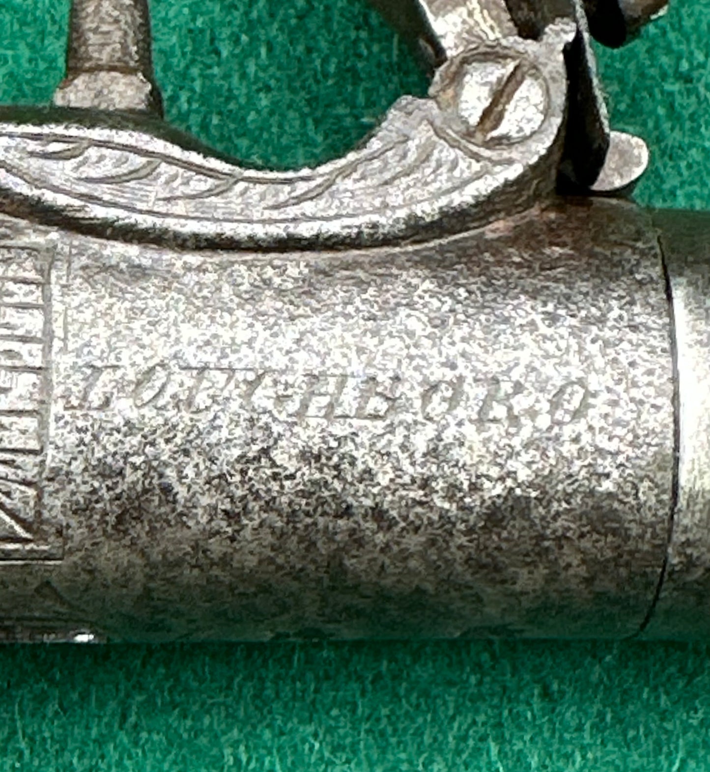 A Fine Early Percussion Cap "Top Hat" Type Pocket Pistol By Sanders Of Loughborough