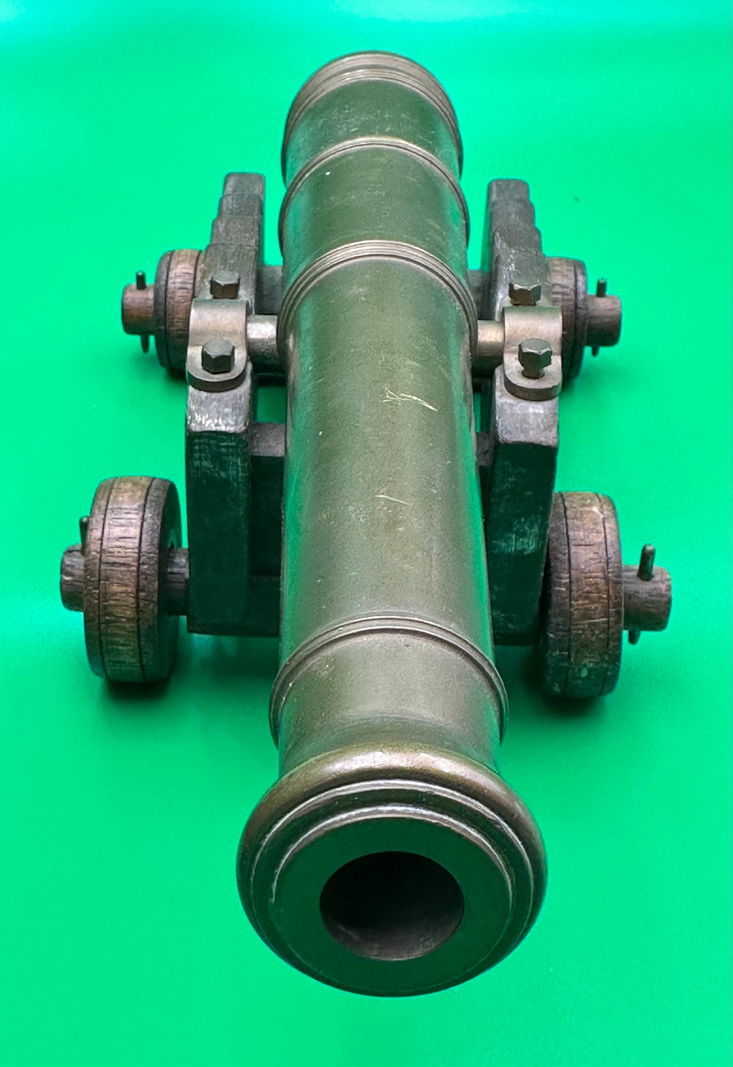 Handsome Set Of 2 Model Desk Naval Cannons