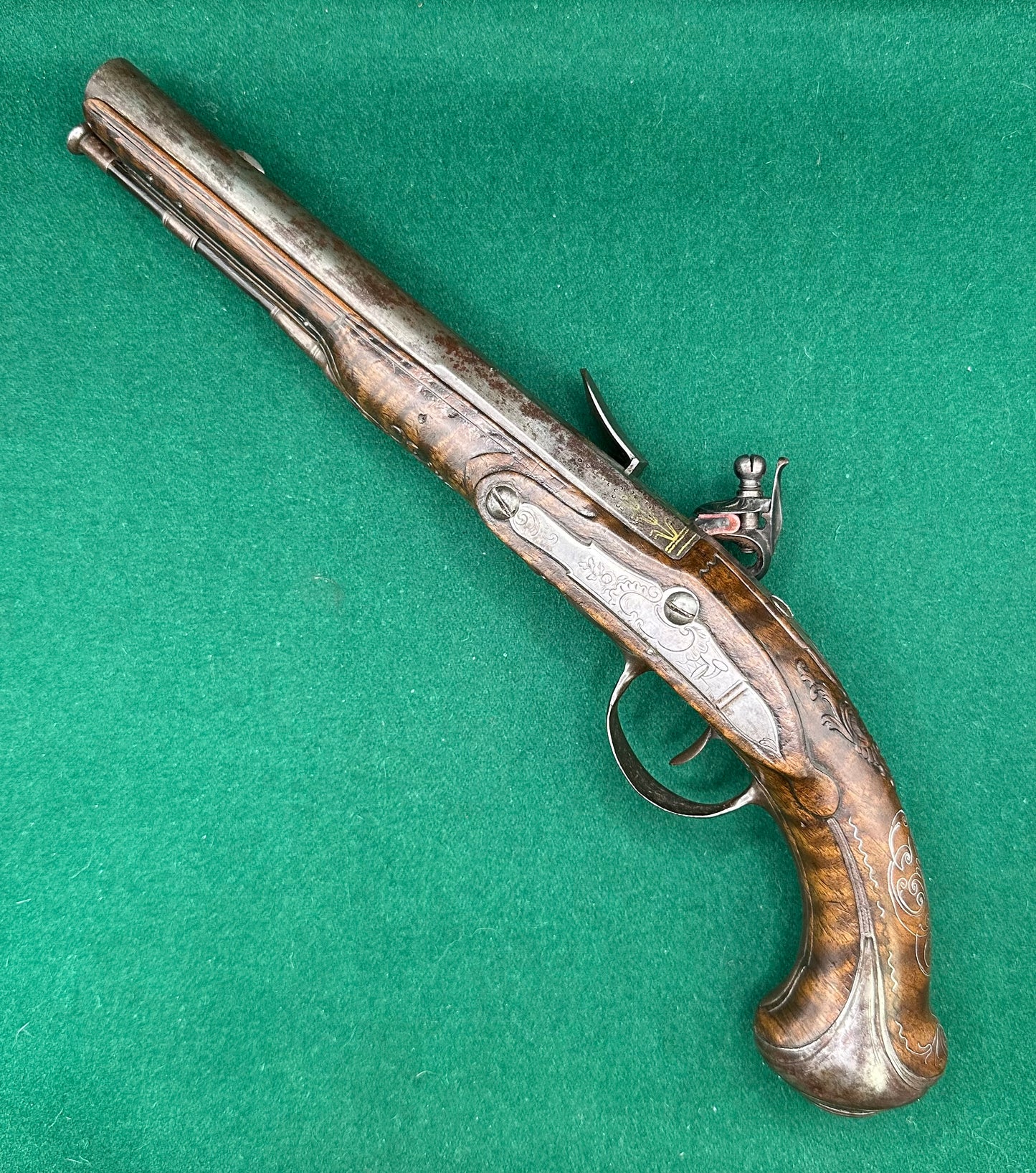 A Good Quality French Flintlock Holster Pistol