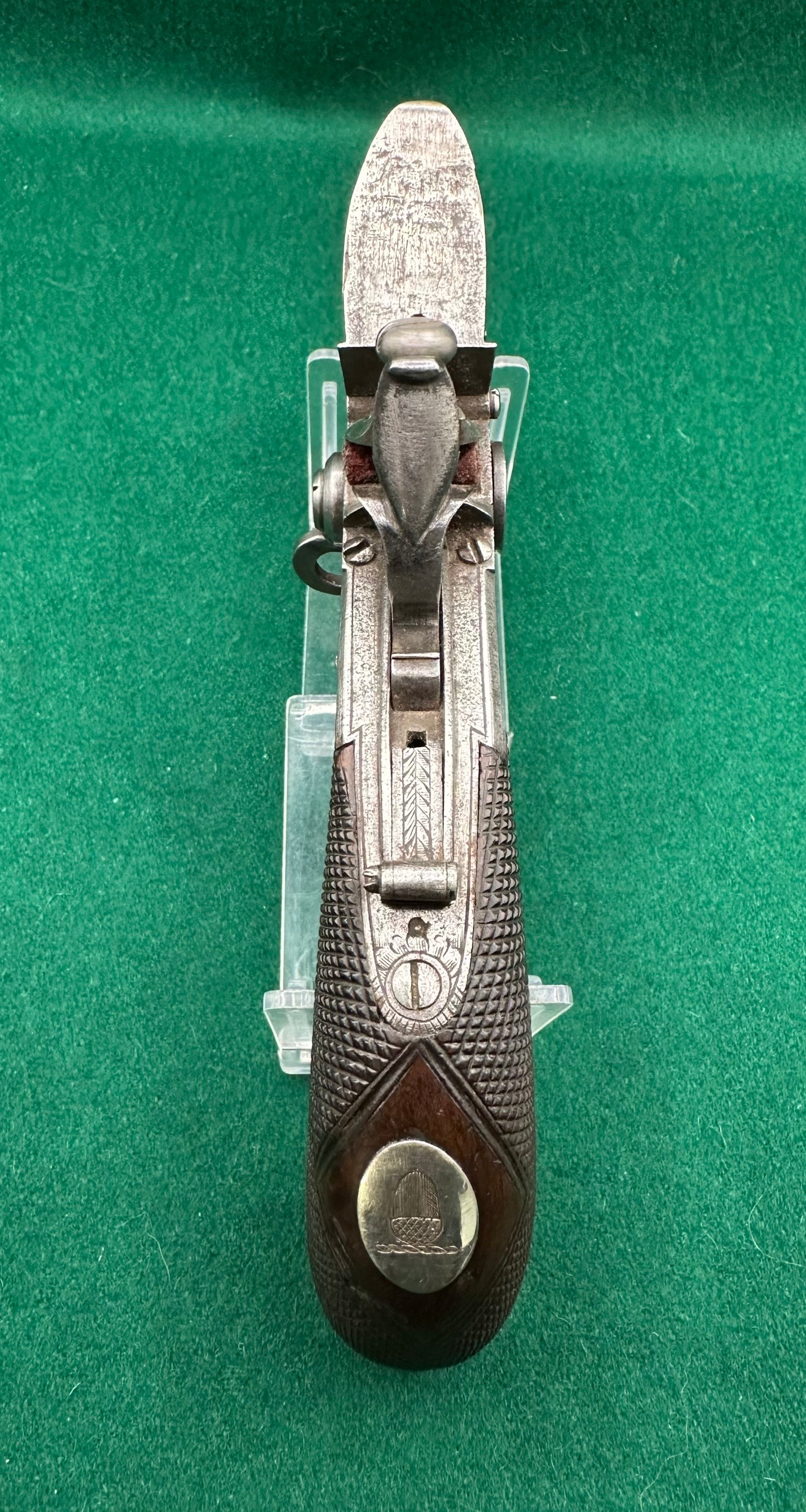 Large Tap Action Double Barrelled Flintlock Pistol By William Jones