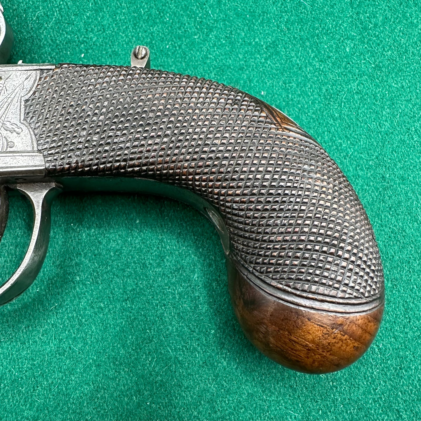 Large Tap Action Double Barrelled Flintlock Pistol By William Jones
