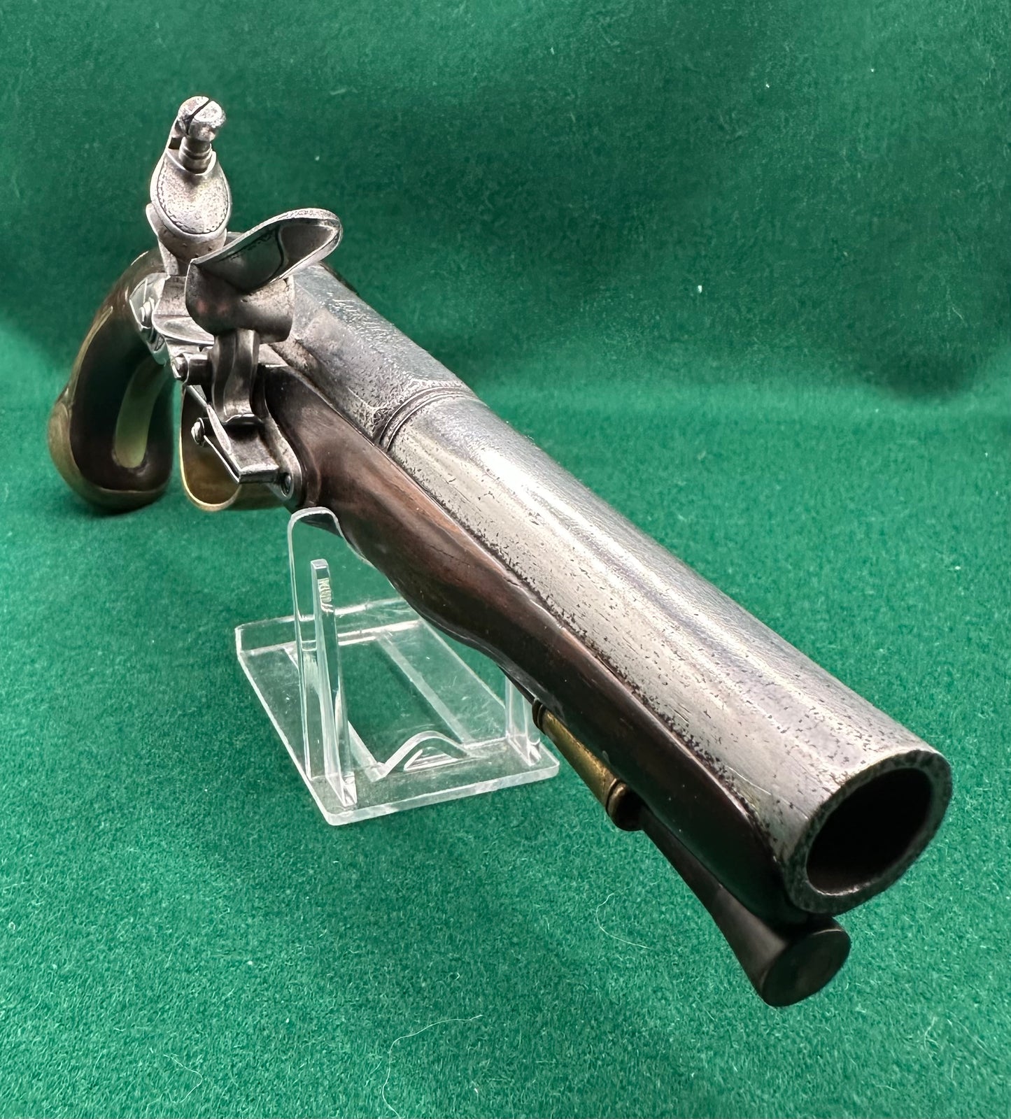 Early Flintlock Travelling Pistol By John Sheppard Of London