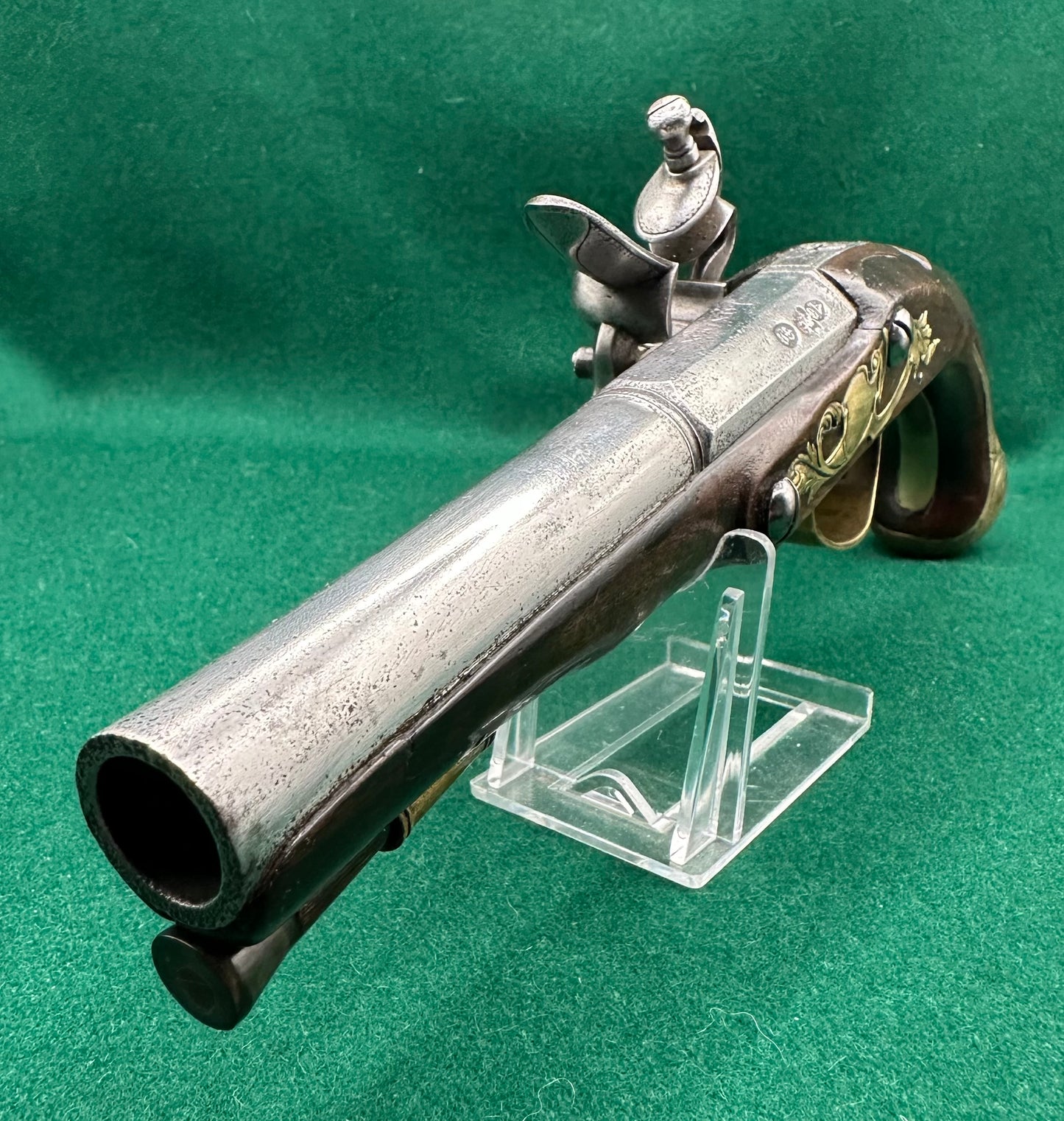 Early Flintlock Travelling Pistol By John Sheppard Of London