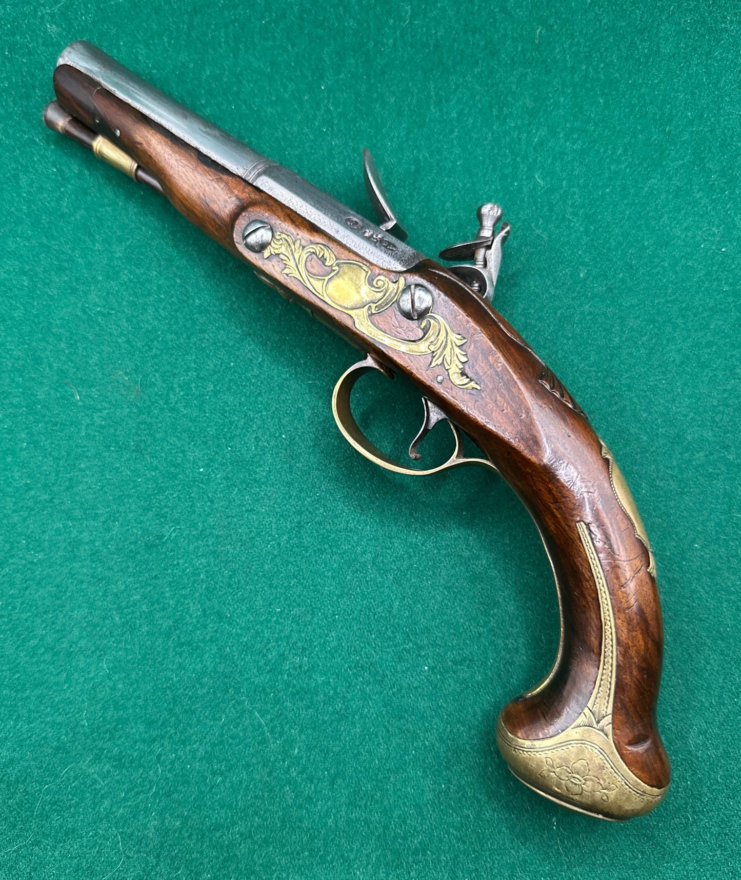 Early Flintlock Travelling Pistol By John Sheppard Of London