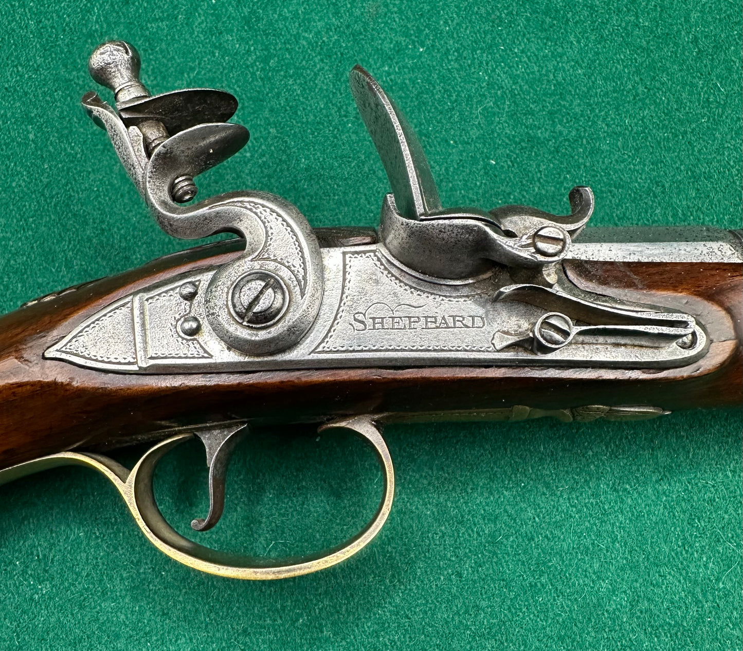 Early Flintlock Travelling Pistol By John Sheppard Of London