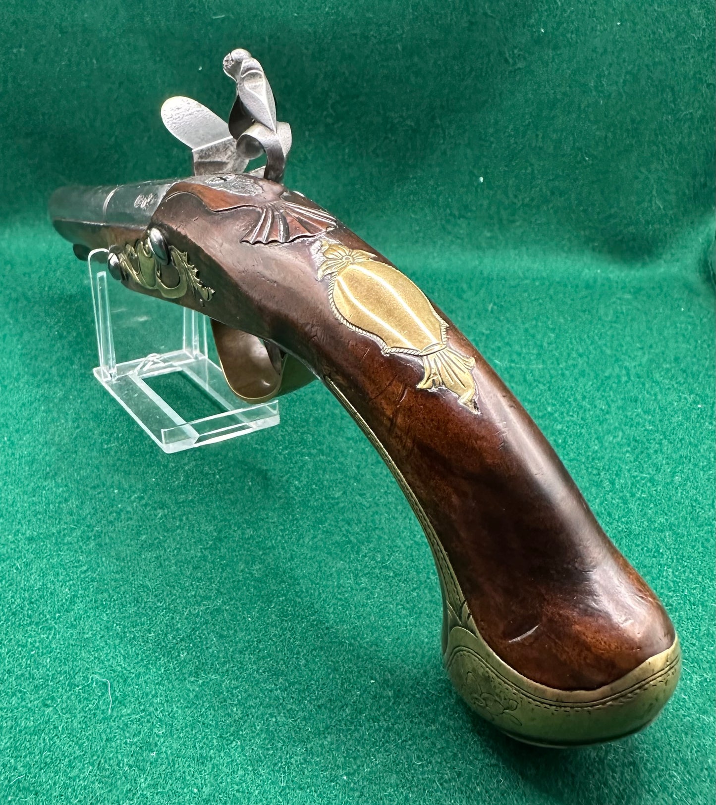 Early Flintlock Travelling Pistol By John Sheppard Of London