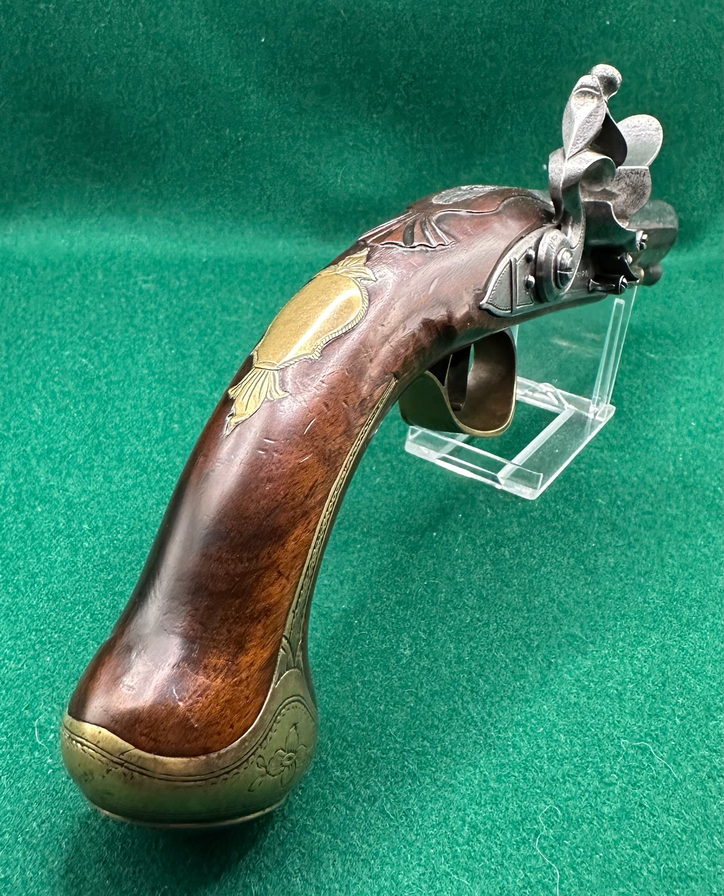 Early Flintlock Travelling Pistol By John Sheppard Of London