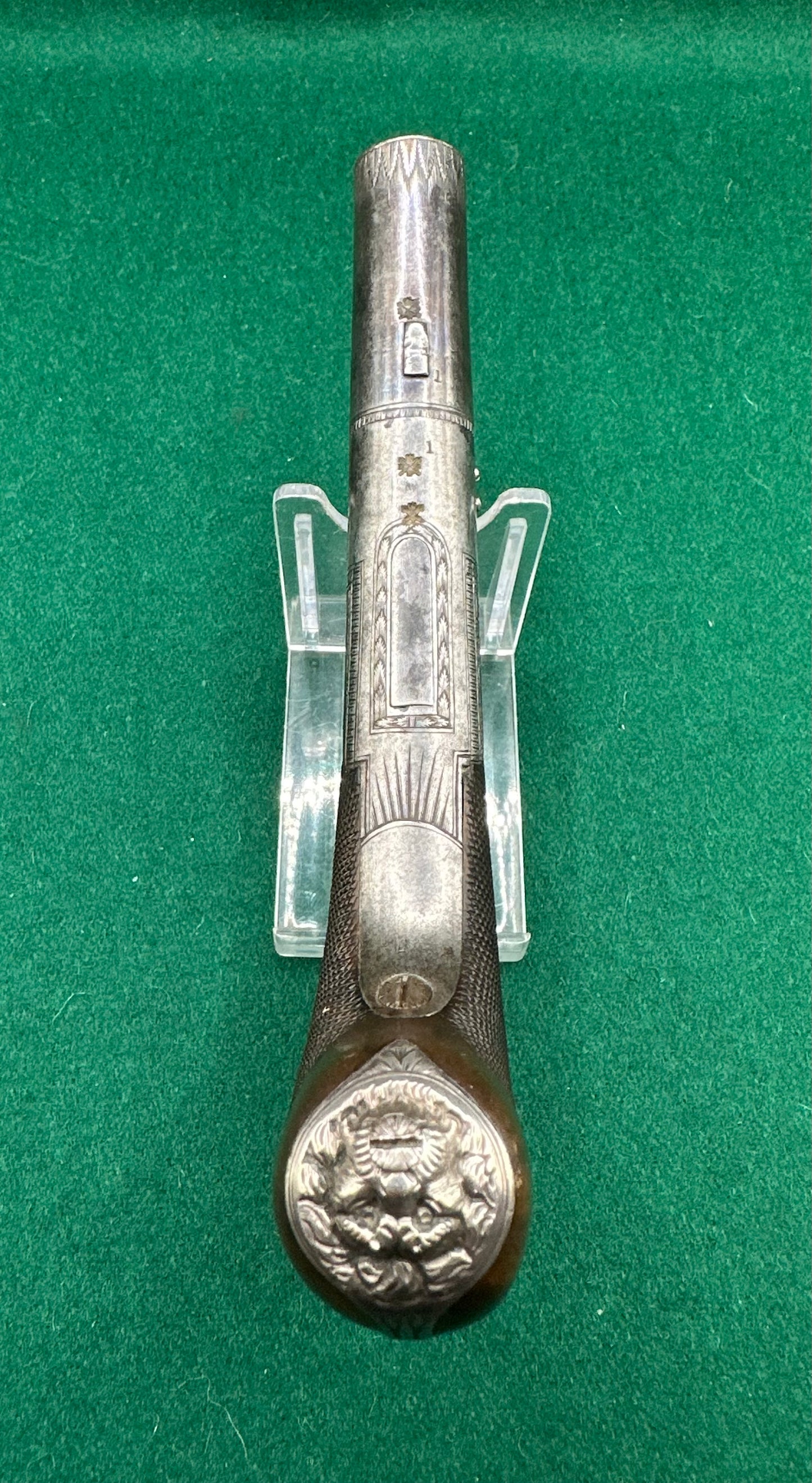 A High Quality Round Framed Flintlock Pocket Pistol By William Wood Of Worcester