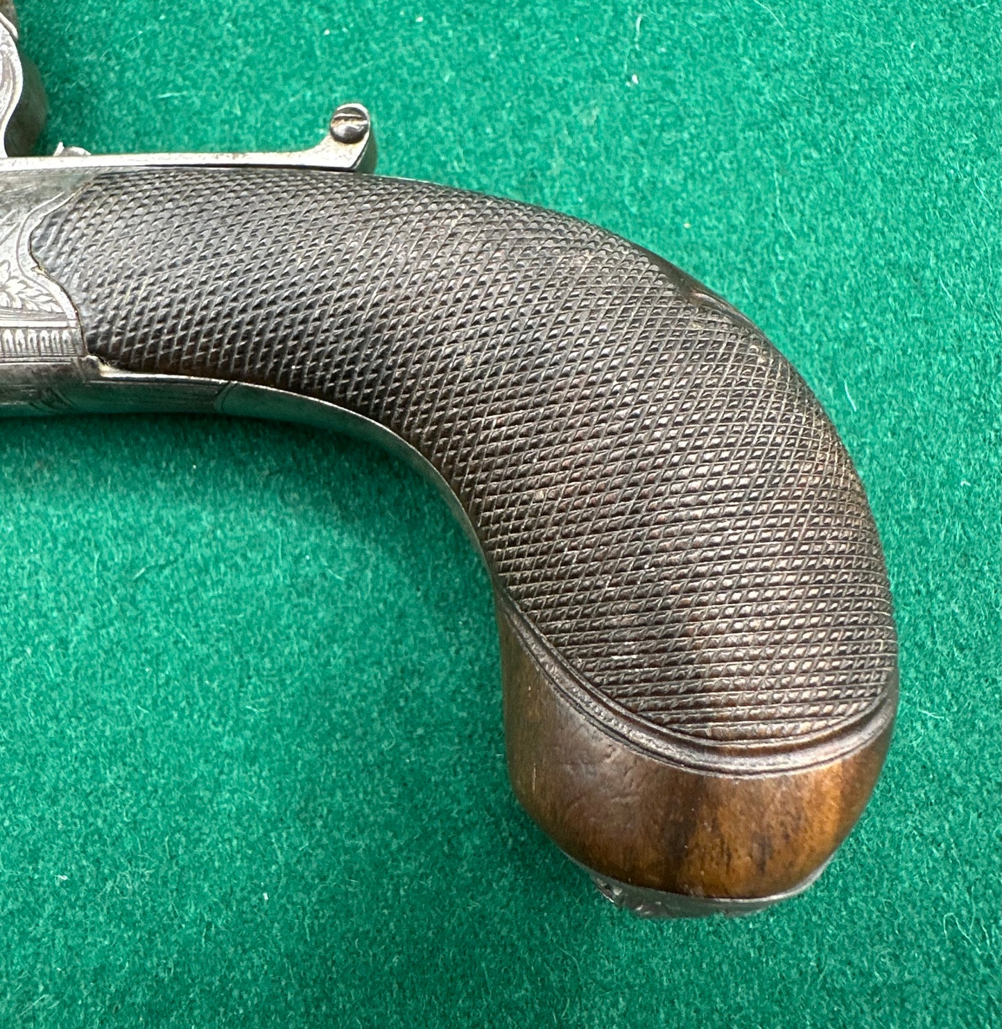 A High Quality Round Framed Flintlock Pocket Pistol By William Wood Of Worcester