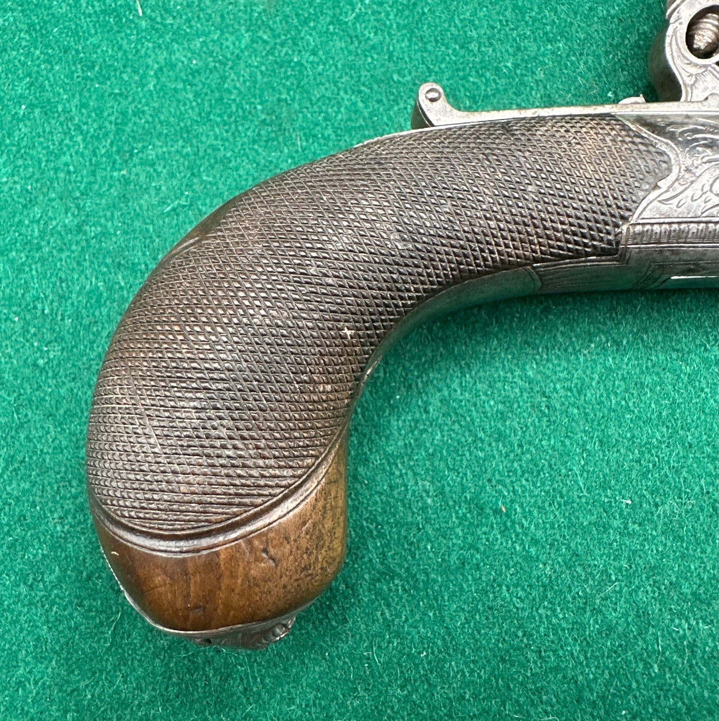 A High Quality Round Framed Flintlock Pocket Pistol By William Wood Of Worcester